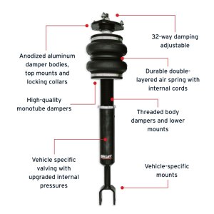 Infiniti G35 Coilover Suspension Kit - Front - Air Lift - Progressive-Rate Double-Bellows Air Springs - `03-`06 Infiniti G35 Coilover Suspension Kit - Front - Air Lift - Progressive-Rate Double-Bellows Air Springs - `03-`06